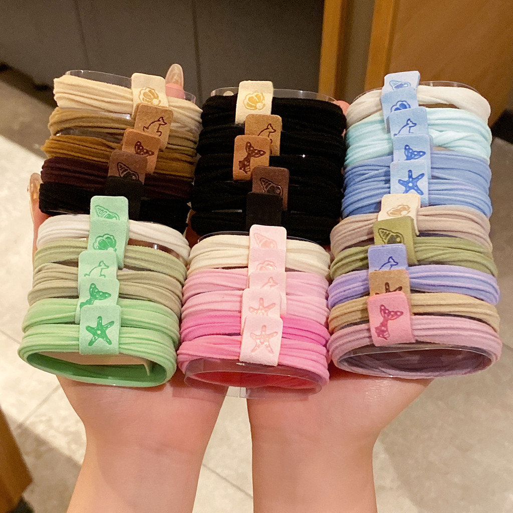 สายคล้องผมสไตล์เกาหลี บรรจุกล่อง วัสดุยืดหยุ่นทนทาน มีหลายสี