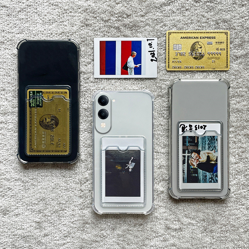 สําหรับ Vivo Y04S / Y04 กรณีคลาสสิกซิลิโคนนุ่มโปร่งใสพร้อมช่องใส่การ์ดกันกระแทกสําหรับ Vivo Y04S / Y