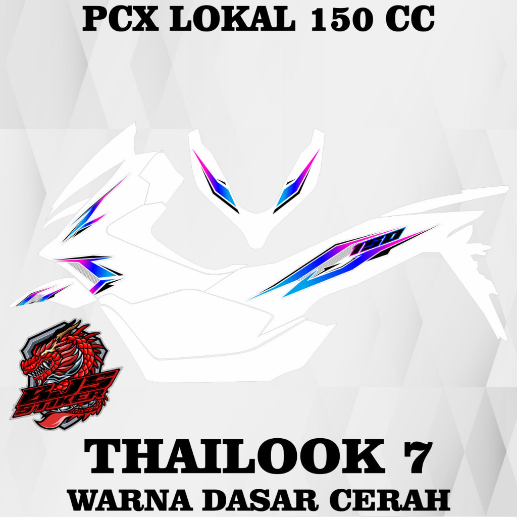 สติ๊กเกอร์ LOKAL LOCAL PCX 150 - TRANSPARENT UV PCX LOCAL 150 PCX 150 T7 สติ๊กเกอร์รายการการคาดหวัง