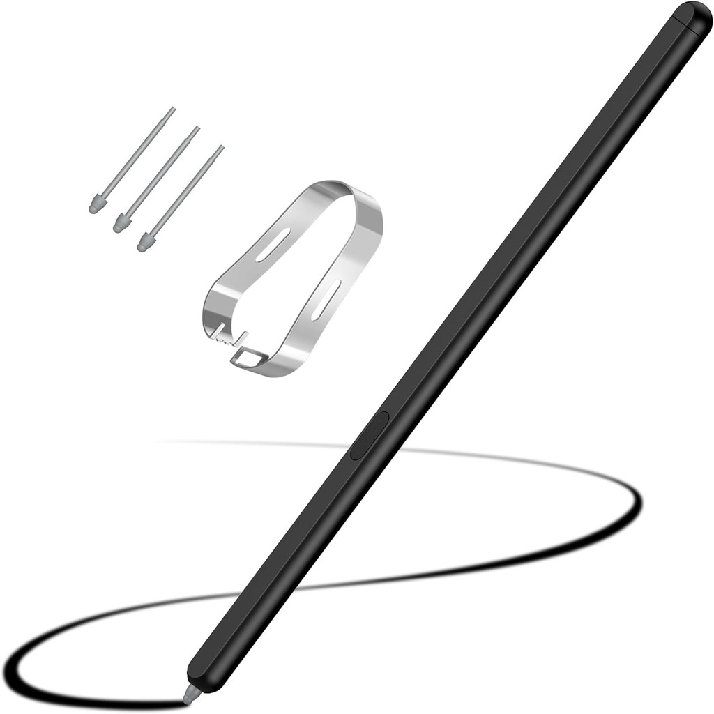 MOBOSI Slim S Pen Fold Edition สําหรับ Samsung Galaxy Z พับ 6/5 เท่านั้น, ปากกาสไตลัส 3 เคล็ดลับช่องเสียบปากกากาวคีย์มัลติฟังก์ชั่นปากกาสัมผัส 0.059 นิ้ว Nib 4096 ระดับความดันสีดํา
