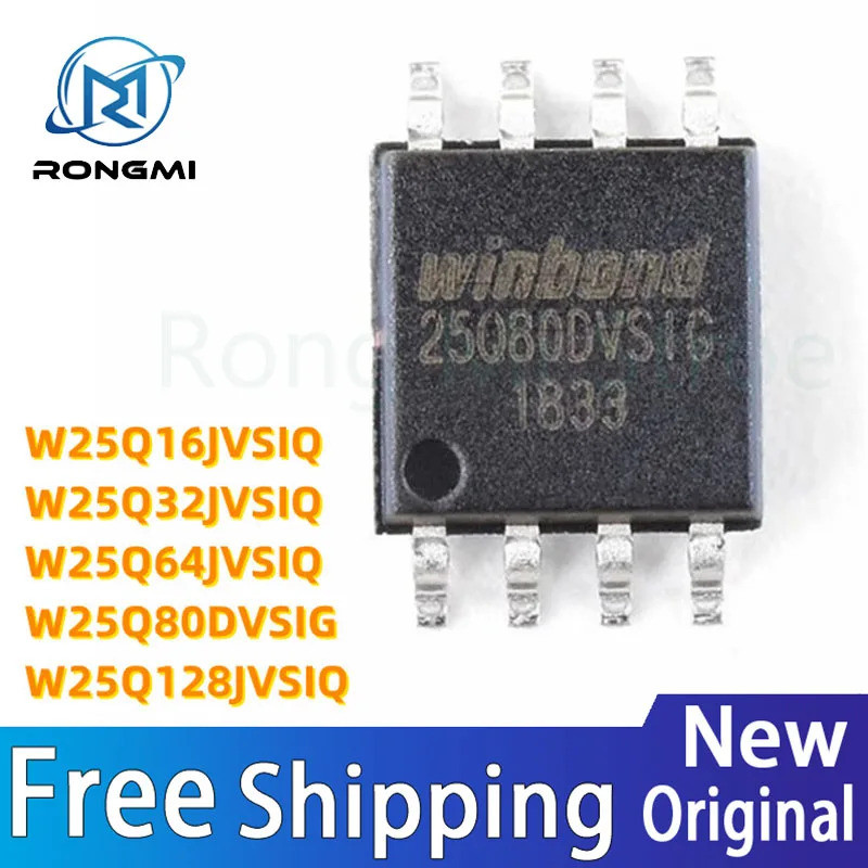 1-5 ชิ้น W25Q80DVSIG W25Q16JVSIQ W25Q32JVSIQ W25Q64JVSIQ W25Q64 W25Q128JVSIQ W25Q128 SOIC-8 64Mbit S