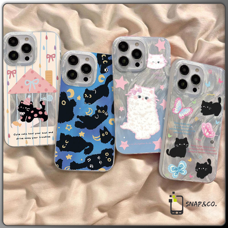 ลายแมวตัวเล็กน่ารัก สร้อยข้อมือแมวดำตลกน่ารักนุ่ม เคสไอโฟน16 11 15 13 12 14 ProMax 8 7 14Plus XR X XSMAX 
แฟชั่นแล