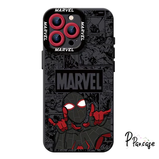 เคสไอโฟน11 สำหรับ IPhone 13 11 16 12 15 14 Pro Max XR XS X 16 15 7 8 Plus เคส Spider-Man ลาย Doodle สุดเท่จาก Marvel