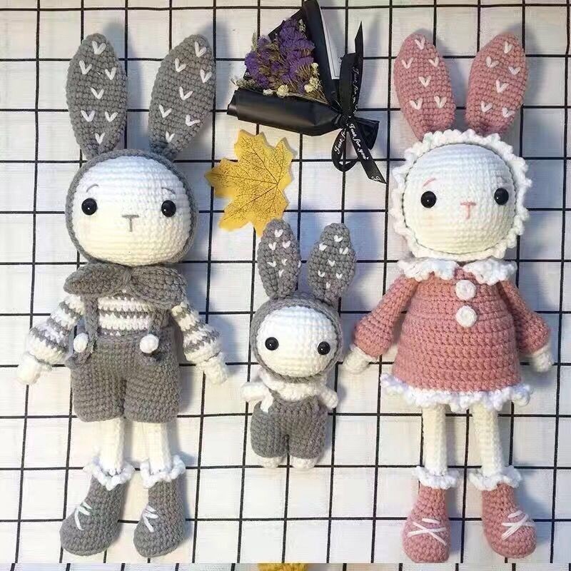 Crochet Rabbit Handmade Internet Celebrity Crochet Doll diy Handmade Gift Material Kit Handmade Doll