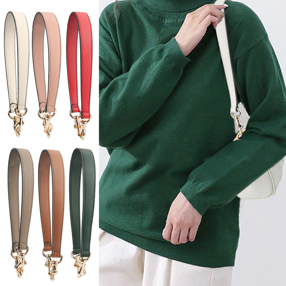 ถังไหล่พกพาหนังลิ้นจี่ สีทึบ ขนาด 36/49/65 เซนติเมตร มีสายสะพายและสายรัดเข็มขัด