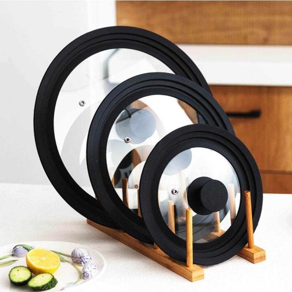 ลิโรร่า‌ก ฝาแก้วหม้อ, ฝาปิดกระจกนิรภัย ฝาปิดหม้อกลมสากล, ขอบซิลิโคนมัลติฟังก์ชั่นทนความร้อนเปลี่ยนฝาชิ้นส่วนเครื่องครัว - รูปที่ 7