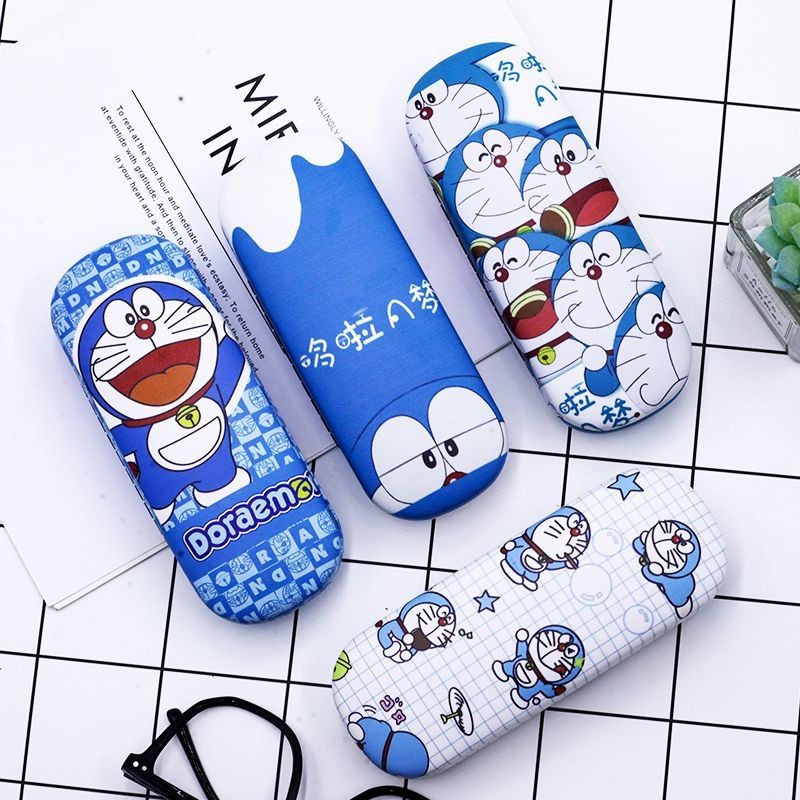 กล่องใส่แว่นตา น่ารัก สีฟ้า อ้วน การ์ตูนมูลค่าสูง โดราเอมอน โดราเอมอน โดราเอมอน กันกระแทก ป้องกันแรงดัน - รูปที่ 2