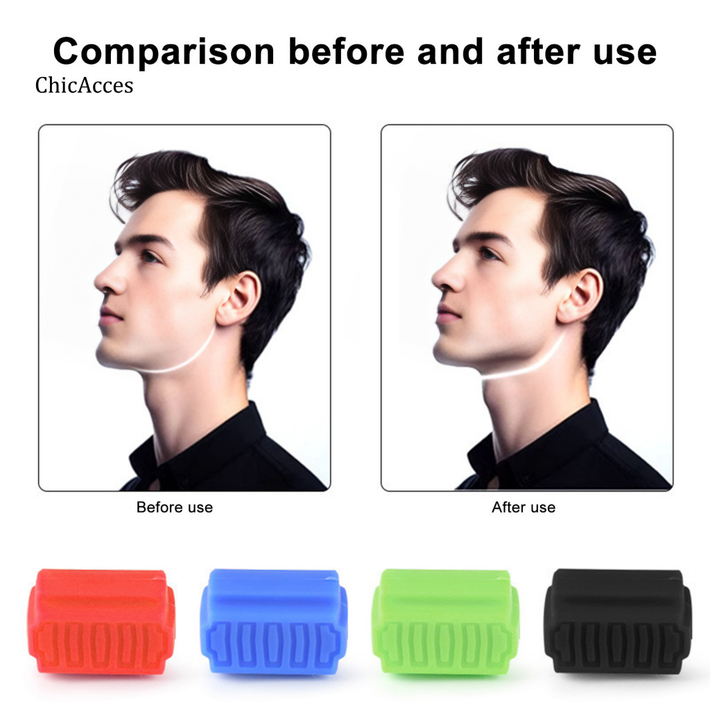 ChicAcces Masseter กล้ามเนื้อการออกกําลังกายซิลิโคน Jawline Exerciser แบบพกพา Jawline Exerciser Ball