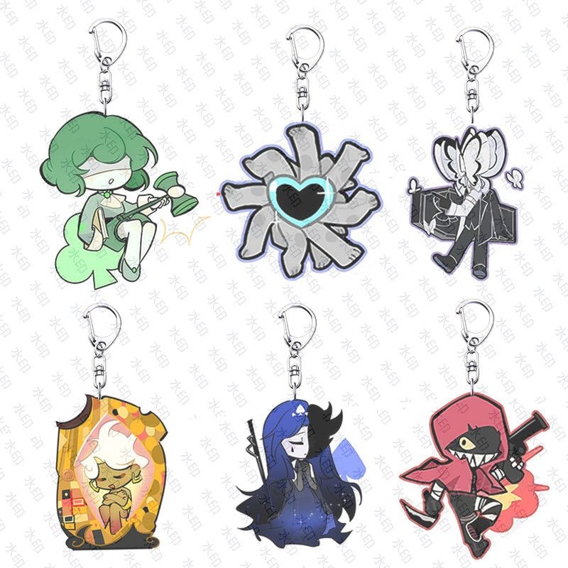 CENSORED WhiteNight อะนิเมะ KeyChain Lobotomy Corporation ผู้ชาย Key Chain สําหรับผู้หญิงรูปการ์ตูนอะคริลิคพวงกุญแจจี้ของขวัญ