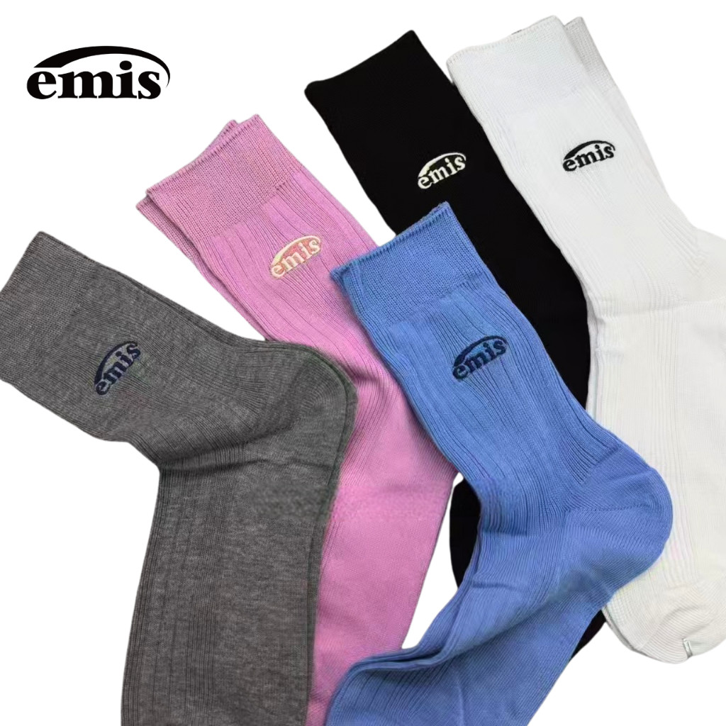 ถุงเท้าข้อยาวสีพื้น รุ่น emis ข้อยาวนุ่ม ใส่สบายไม่ร้อน เหมาะสำหรับเที่ยว พร้อมส่งในไทย