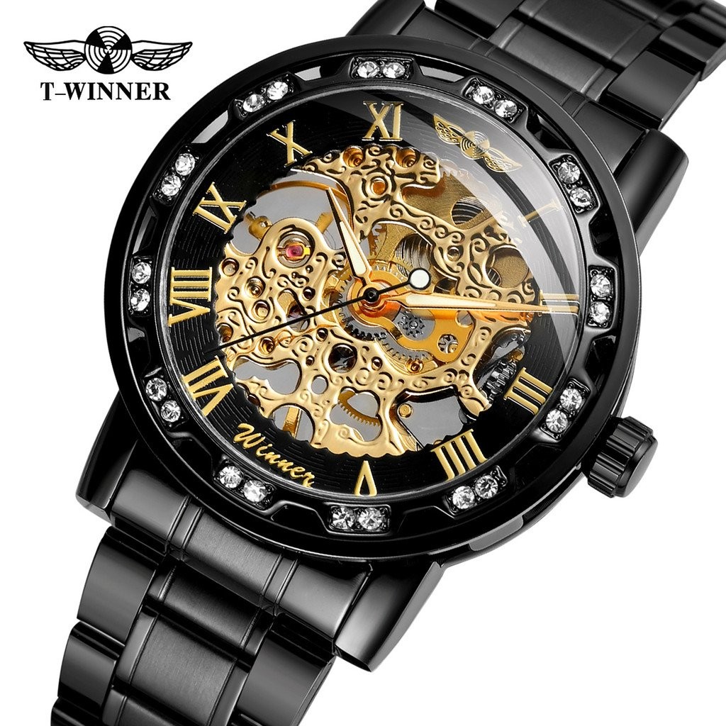Digital Variety T-WINNER Skeleton Mechanical Watch นาฬิกาโรมันรอบนาฬิกาสี WINNER RXFK