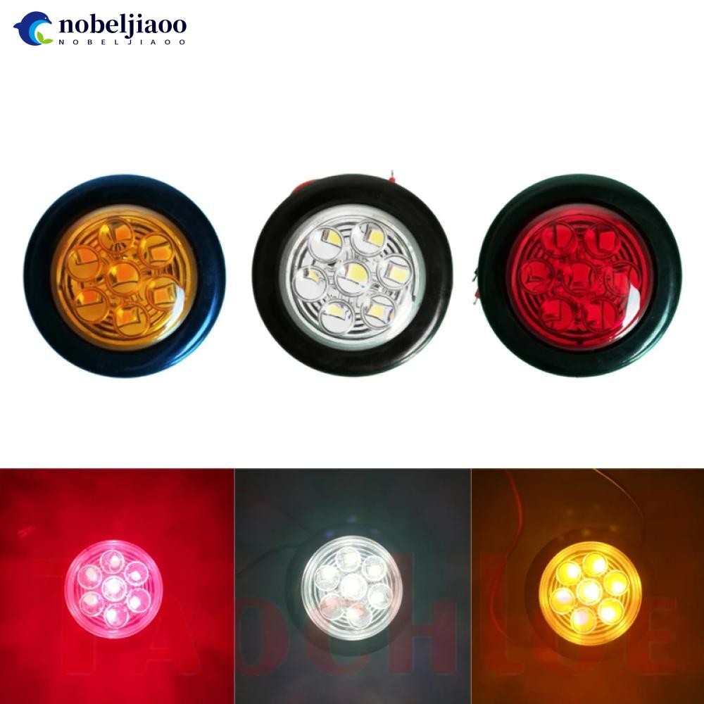 NOBELJIAOO 1PC 12 V/24 V รถบรรทุกด้านข้างไฟ Trailer Clearance ไฟ LED Marker ไฟรอบ Wagon ด้านหลัง F5U