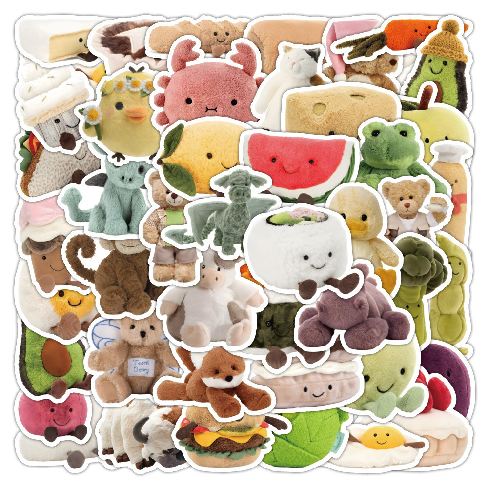 50ชิ้นใหม่สไตล์ของเล่นตุ๊กตากราฟฟิตีสติ๊กเกอร์-การ์ตูนน่ารักตกแต่ง ง เอแคลส์ กันน้ําสําหรับโน๊ตบุ๊คกรณีโทรศัพท์เป้ถ้วยน้ําแท็บเล็ตและงานฝีมือ ทําเอง