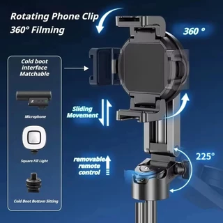 [รุ่นอัพเกรด] P15Mini -C Phone Tripod ขาตั้งกล้องมือถือ ขาตั้งมือถือ พร้อมรีโมทบลูทูธ ไม้เซลฟี่ ที่วางมือถือ มี Magsafe