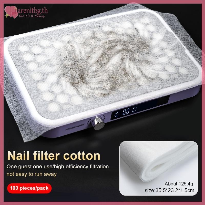 RENBG 100pcs เล็บทิ้งสูญญากาศฝุ่น Non-ทอกระดาษกรองเล็บเครื่องกรองฝุ่นกระดาษ TH