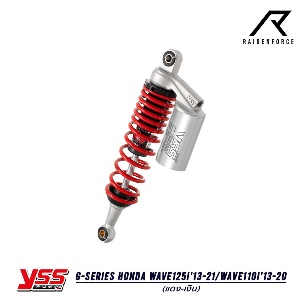 โช้ค YSS G-Series Honda Wave125i'13-21/Wave110i'13-20  สี แดง/เงิน
