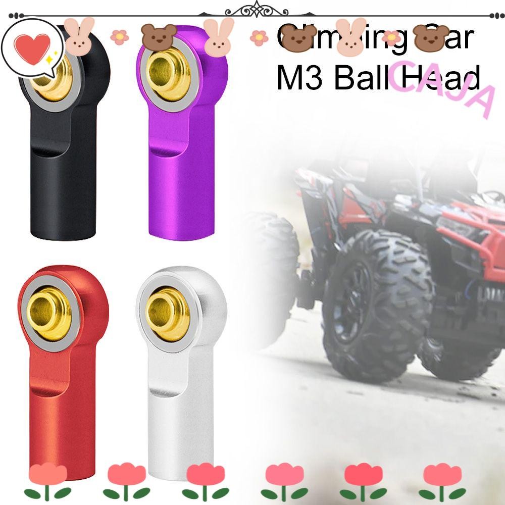 CAJA1 10 ชิ้นรถปีนเขา M3 Ball Head โลหะอลูมิเนียมสําหรับ 1/10 RC รถ scx10 D90 D110 Tiangong Racing B