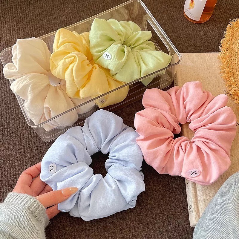 ยางมัดผมไซต์ใหญ่ สีพลาสเทล ติดโบว์น่ารักๆ มาใหม่