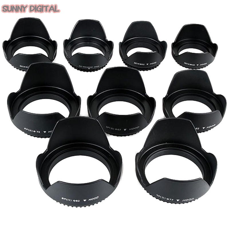 เลนส์ฮู้ด ลายดอกไม้ 49 52 55 58 62 67 72 77 82 มม. สําหรับเลนส์ canon nikon