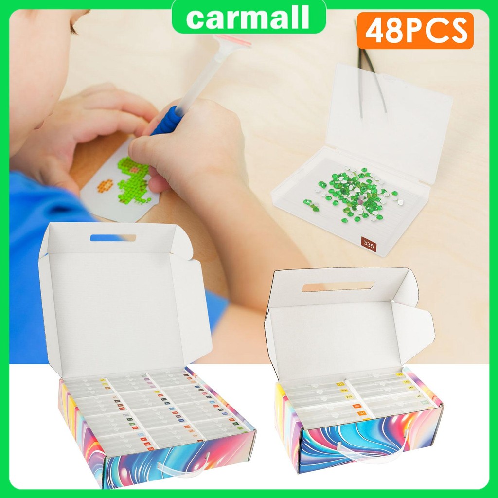 Diamond Art Storage Container Diamond Art Accessory Box Package พร้อมฝาปิดสําหรับที่เก็บลูกปัด SHOPS