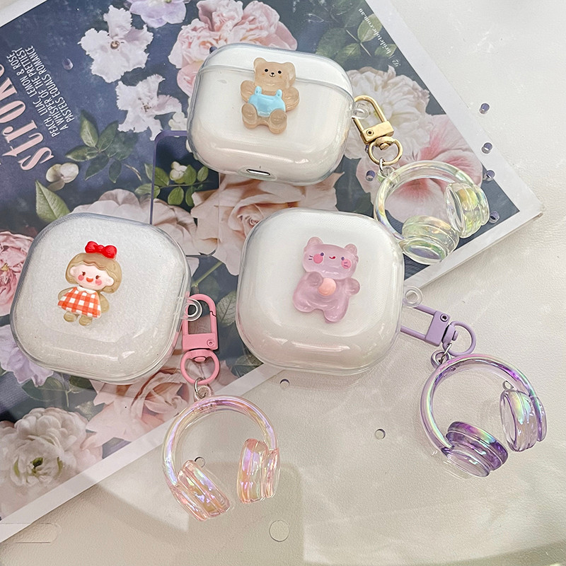 สําหรับ QCY ArcBuds HT07/HT05/MeloBuds ANC/HT03 สําหรับ QCYT20/AilyPods น่ารักการ์ตูนซิลิโคนโปร่งใสห