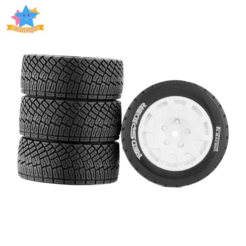 [Edstars] 4x RC Rally Wheels Racing Car RC Rally Car Model RC Car ยางรถ RC อัพเกรดล้อยางขอบยางสําหรั