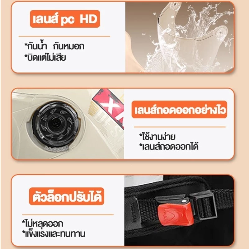 ABS+EPS หมวกกันน็อค 🛵รูปแบบการ์ตูน หมวกกันน็อคสตรี หมวกกันน็อคเต็มใบ กันหมอก ทนต่อการสึกหรหมวกกันน็อค ป้องกันหมอก HD thumbnail 4