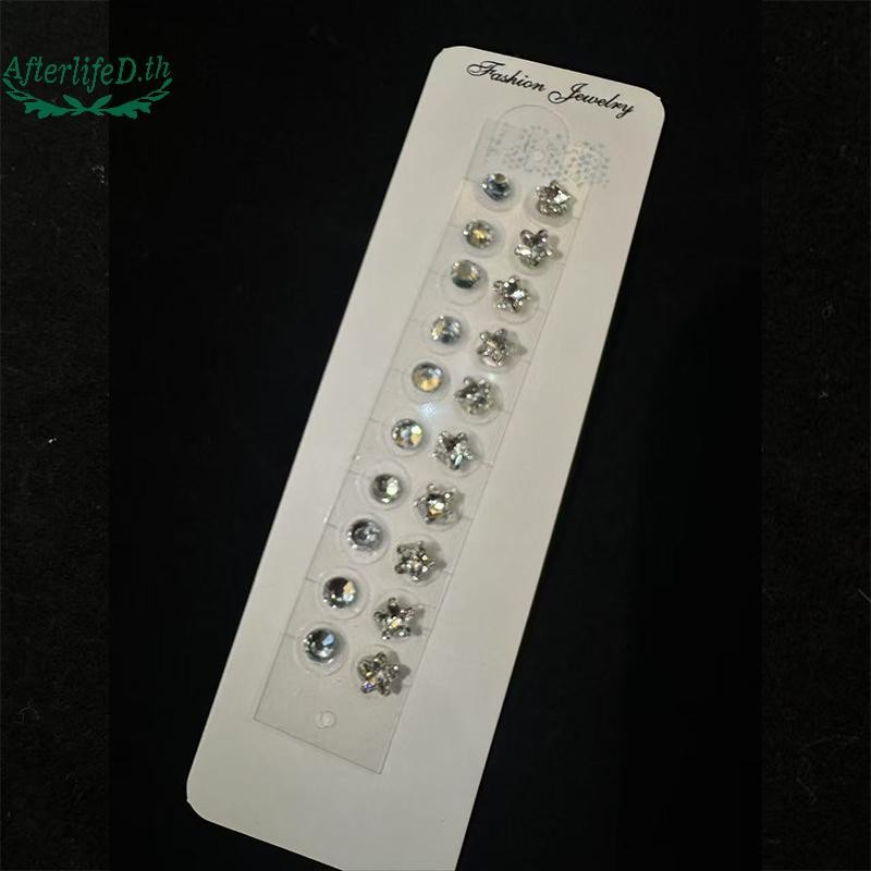 AF แฟชั่น Bowknot สีสัน Rhinestone ไข่มุกสติกเกอร์หูความดัน Stick ฝังเข็ม Auricular หูสติกเกอร์นวด A - รูปที่ 5