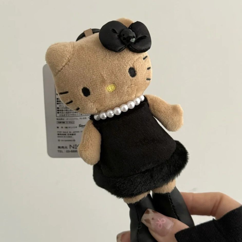 ✨KT จี้กระเป๋าจี้ HelloKitty Chanel สไตล์เลดี้หนังสีดํา Hello Kitty จี้ตุ๊กตาการ์ตูนตุ๊กตาพวงกุญแจหญิง - รูปที่ 3