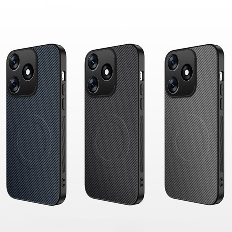 สําหรับ Tecno Spark 10 10C KI5k KI5m KI5q กรณีคาร์บอนไฟเบอร์ PU หนังกันกระแทกกันชน