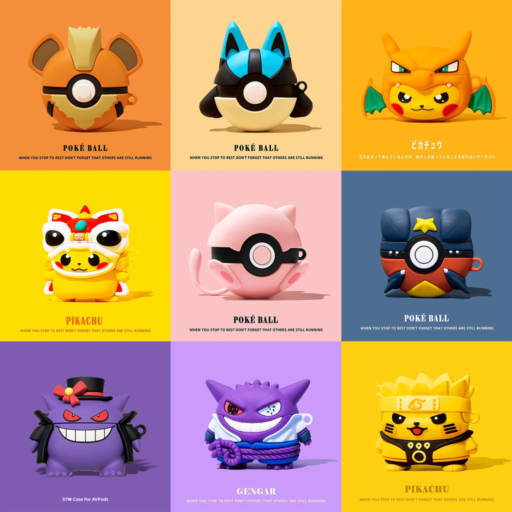 น่ารักการ์ตูนPokemonซิลิโคนสําหรับAirPods 4 แขนป้องกันสําหรับAirPods Pro2 3rd Soft Shellหูฟังกันกระแทก