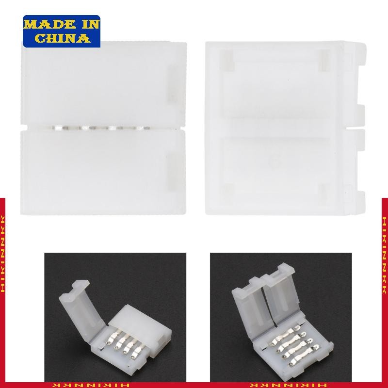 HIK Solderless Clip-on Coupler Connector 4 ขา 10 มม. สําหรับไฟ LED 5050