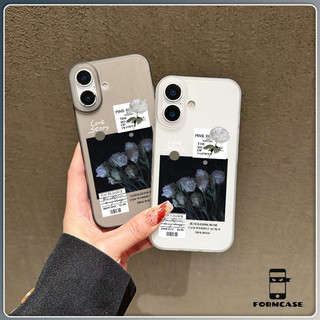 กรณีโทรศัพท์ จัดส่งจากประเทศไทย ดอกกุหลาบขาว "LOVE YOURSELF"for iPhone14 11 12 13 15 16 PROMAX X XS MAX XR 7/8P ป้องกันล