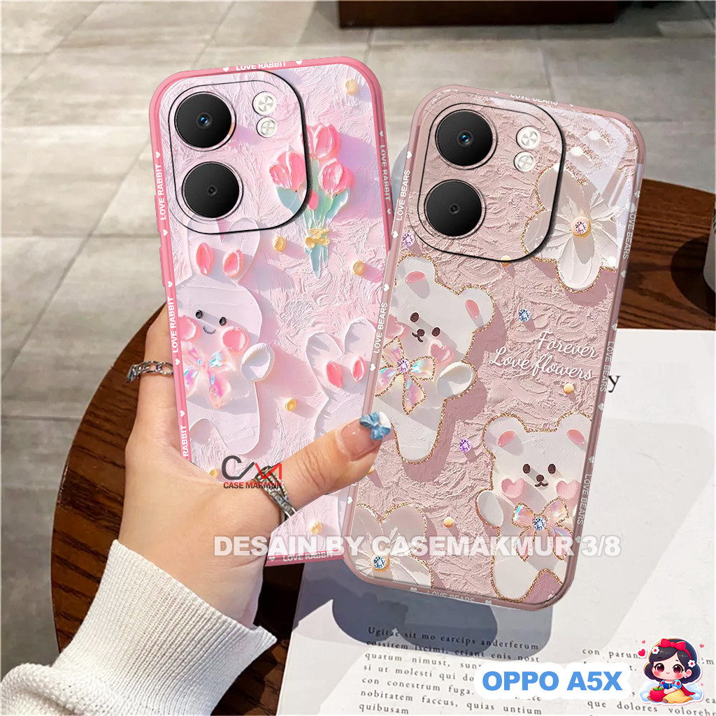 เคส OPPO A5X / A5 4G / A5i Pro 4G 5G - เคส Pro Camera Softcase - Cute Bear Motif