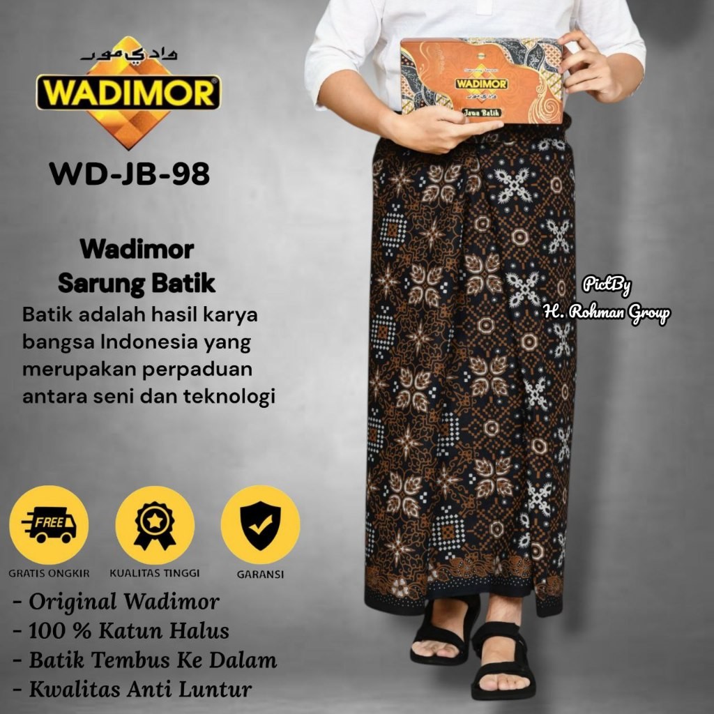 KATUN SALAFY SHOP Wadimor Premium Mens Batik Sarong Lasem Motif Pekalongan Santri ผู้ใหญ่ Gus Iqdam 