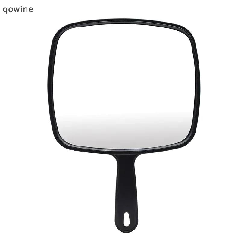 [qowine] กระจกมือถือ Professional Handheld Salon ตัดผมช่างทําผมกระจกพร้อมที่จับกระจกมือที่ใช้งานได้จริงสําหรับบ้าน TH