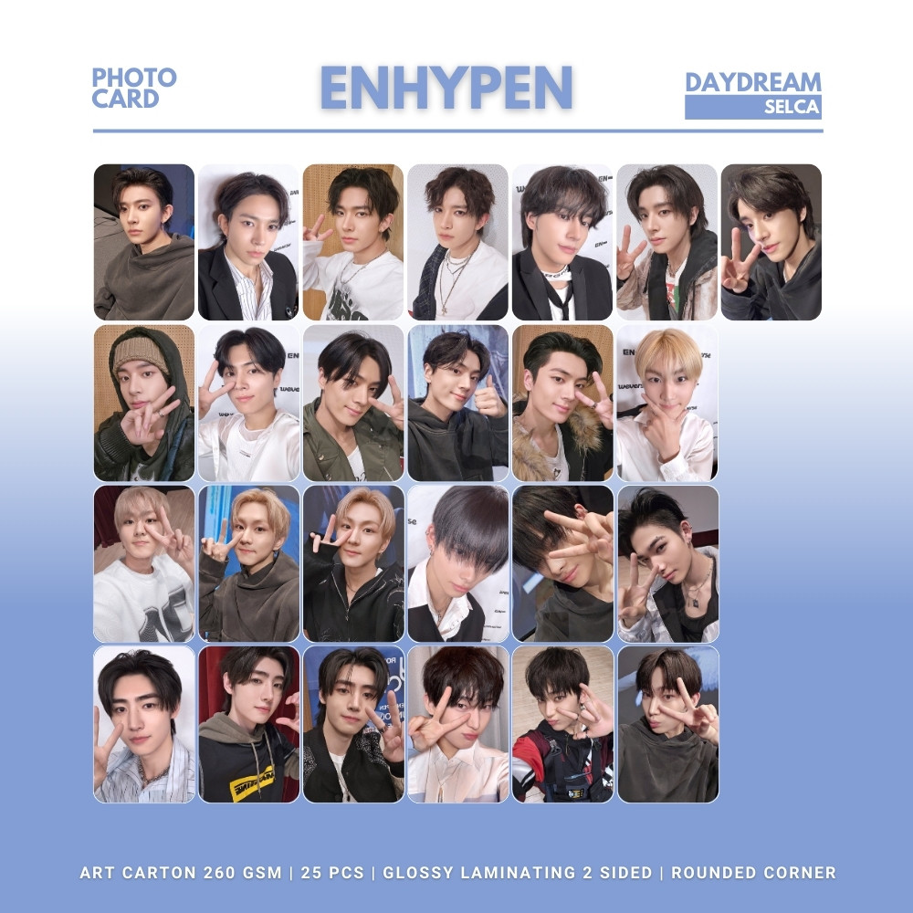 ENHYPEN SELCA DAY DREAM ROUNDED PHOTOCARD (PRICE 25 ชิ้น + ลามิเนต 2 ด้าน) การ์ด KPOP ไอดอลเกาหลี พร