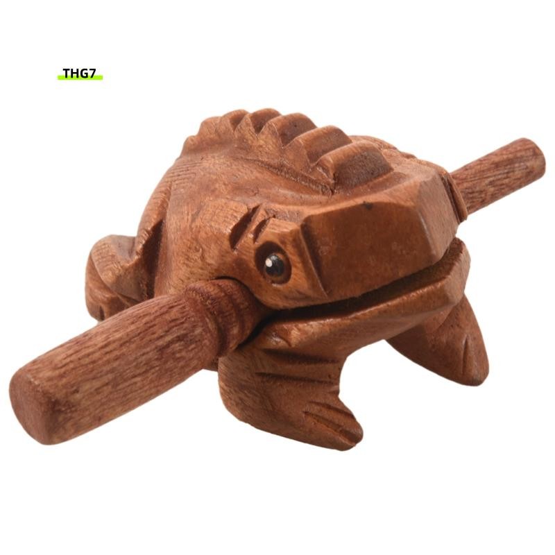 Belinda7Carved Croaking Wood Percussion Musical Sound Wood Frog Tone Block Toy