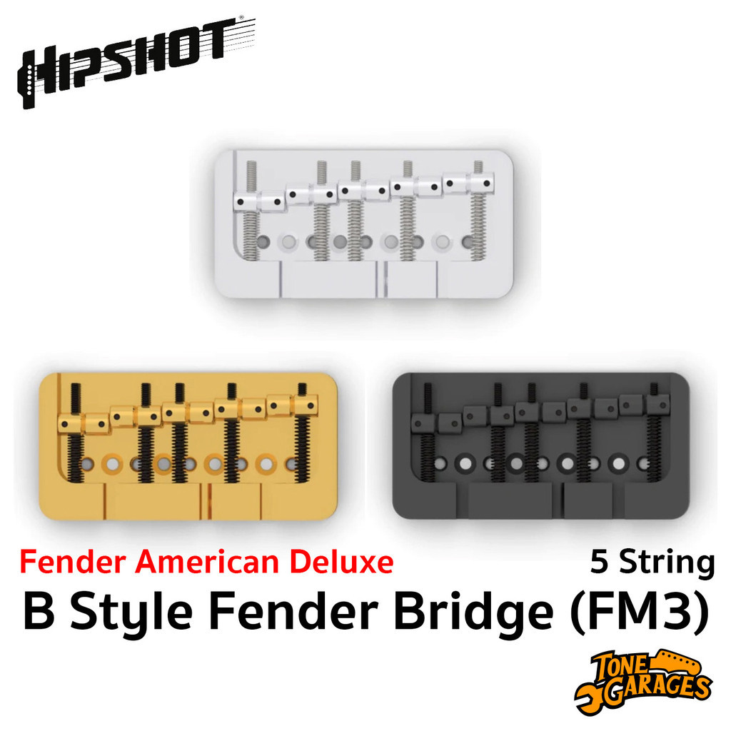 Hipshot B Style Fender Mount Bridges (FM3) for 5 String Bass