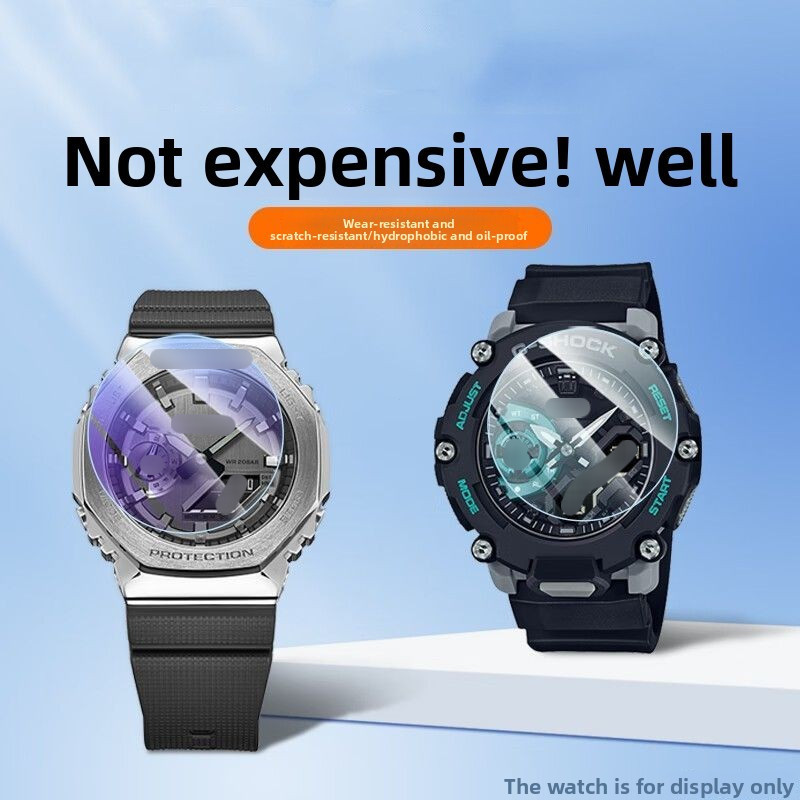 ตัวป้องกันหน้าจอนักรบดําสําหรับ GA-2100 GA-B2100 - ฟิล์มไฮโดรเจลกันกระแทก Full Edge Coverage Sweatpr