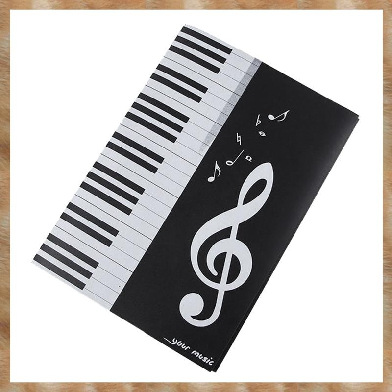 [KYG] โฟลเดอร์เพลง 4-Page ขยายได้ A4 6 ที่เก็บแผ่นกระเป๋าสําหรับเปียโนคะแนนคลิปผู้ถือ