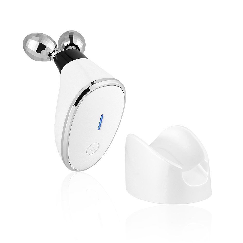 ไฟฟ้า EMS Double Ball Roller เครื่องมือความงาม Facial Import Instrument Micro Current Lines Rejuvena