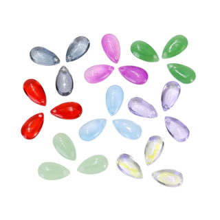 อุปกรณ์ทำเครื่องประดับ แก้วหยดน่ารัก 50 ชิ้น สีสันสดใส สำหรับงานแฮนด์เมดและDIY