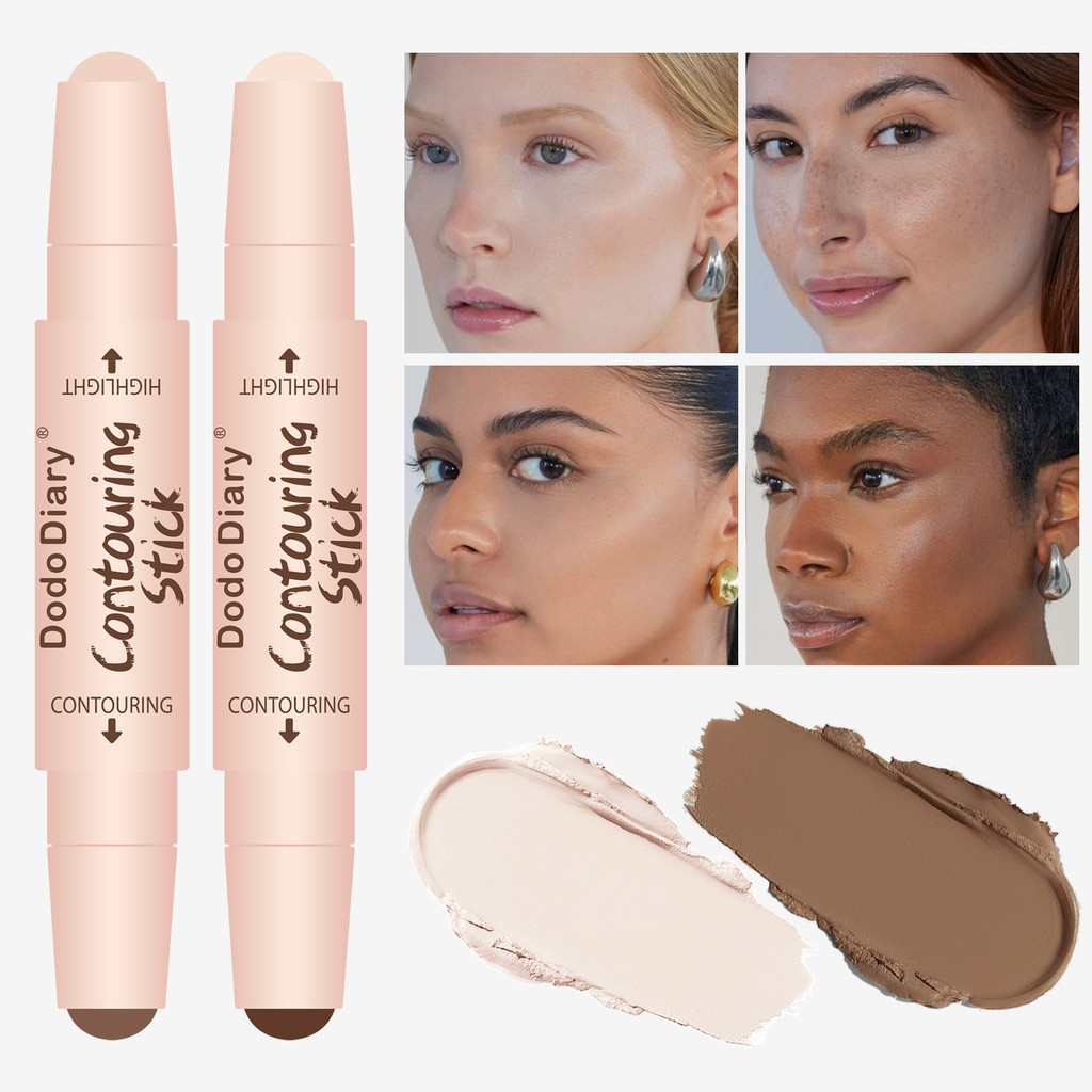 Pipi Beauty พิเศษสําหรับ Contouring Stick 2 สี Double-Headed สามมิติ Face Brightening Retouching Hig