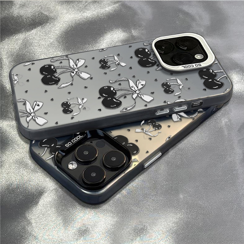 Realme เคสเชอร์รี่สีดําสําหรับ 5/5i/6i/C3 7 8 9i C2/A1K C11 C12/C15 C20/C11 2021 C21y/C25y C30/C30s 