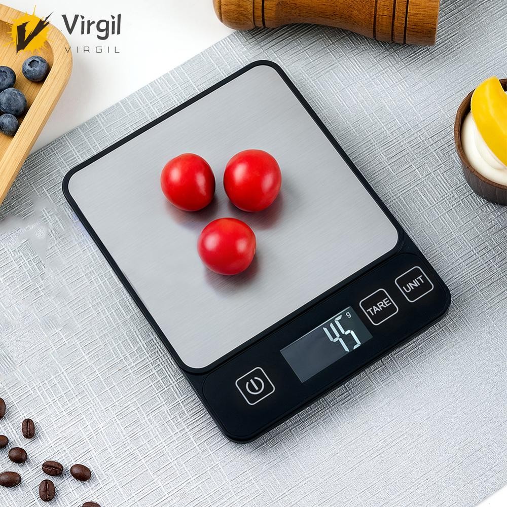 [Virgil.th] 10kg/1g เครื่องชั่งดิจิตอลในครัว Precision Digital Weight Gram และ Oz Scale Coffee Scale เครื่องชั่งน้ําหนักอาหาร เครื่องชั่งอิเล็กทรอนิกส์สําหรับทําอาหารเบเกอรี่