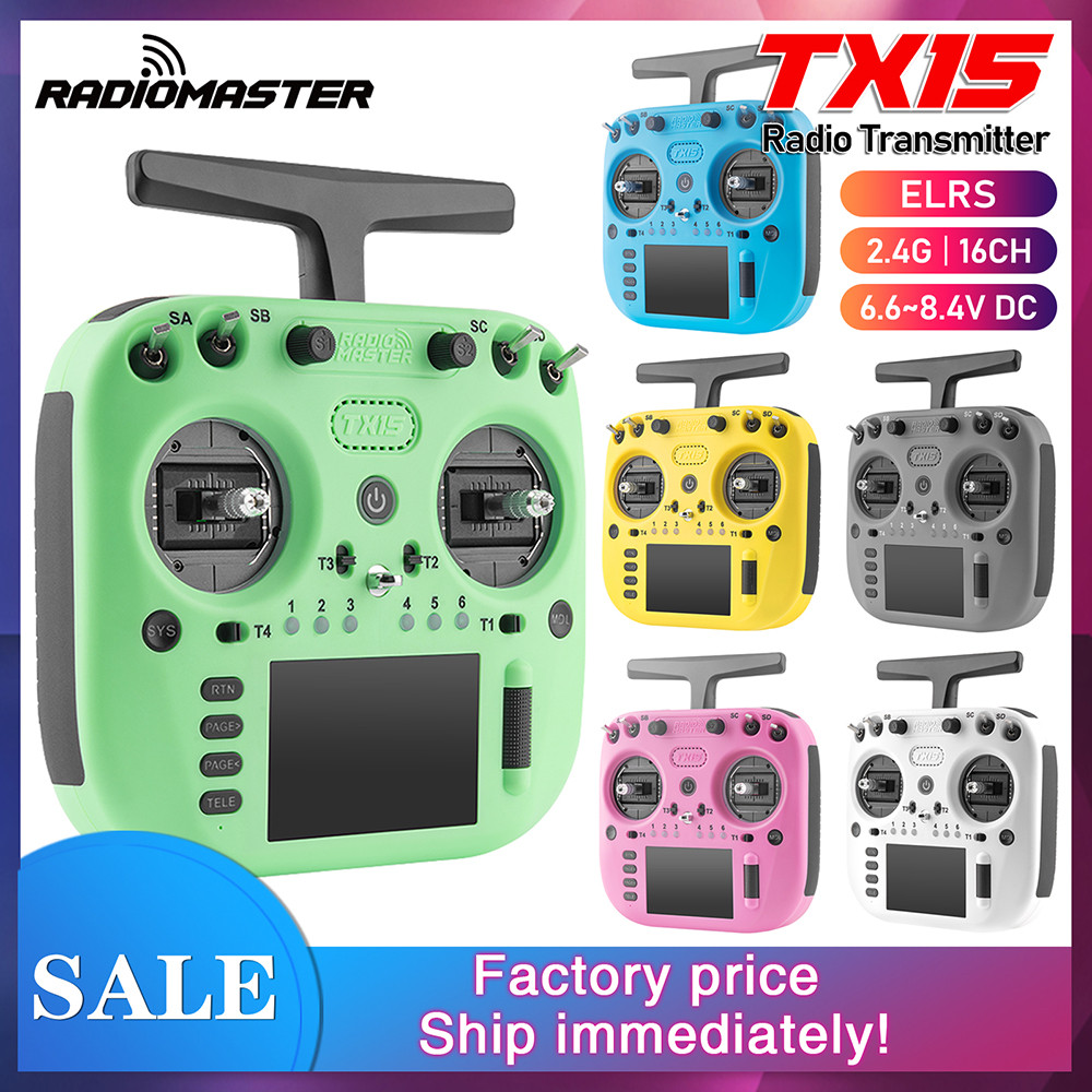 RadioMaster TX15 ตัวควบคุมวิทยุ 16CH ELRS V5.0 Hall 480320 ความละเอียดรองรับ ExpressLRS