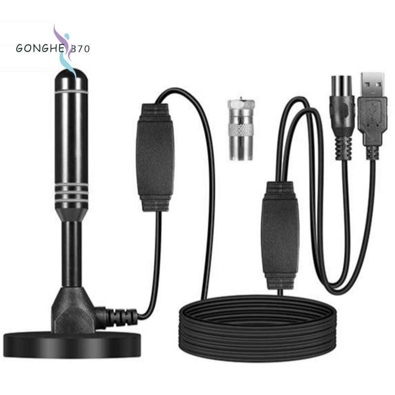 [gonghe370]เสาอากาศทีวีดิจิตอล HD 37dB เสาอากาศทีวี HD กําไรสูงหลายใช้ในร่มกลางแจ้ง Digital HD Freev