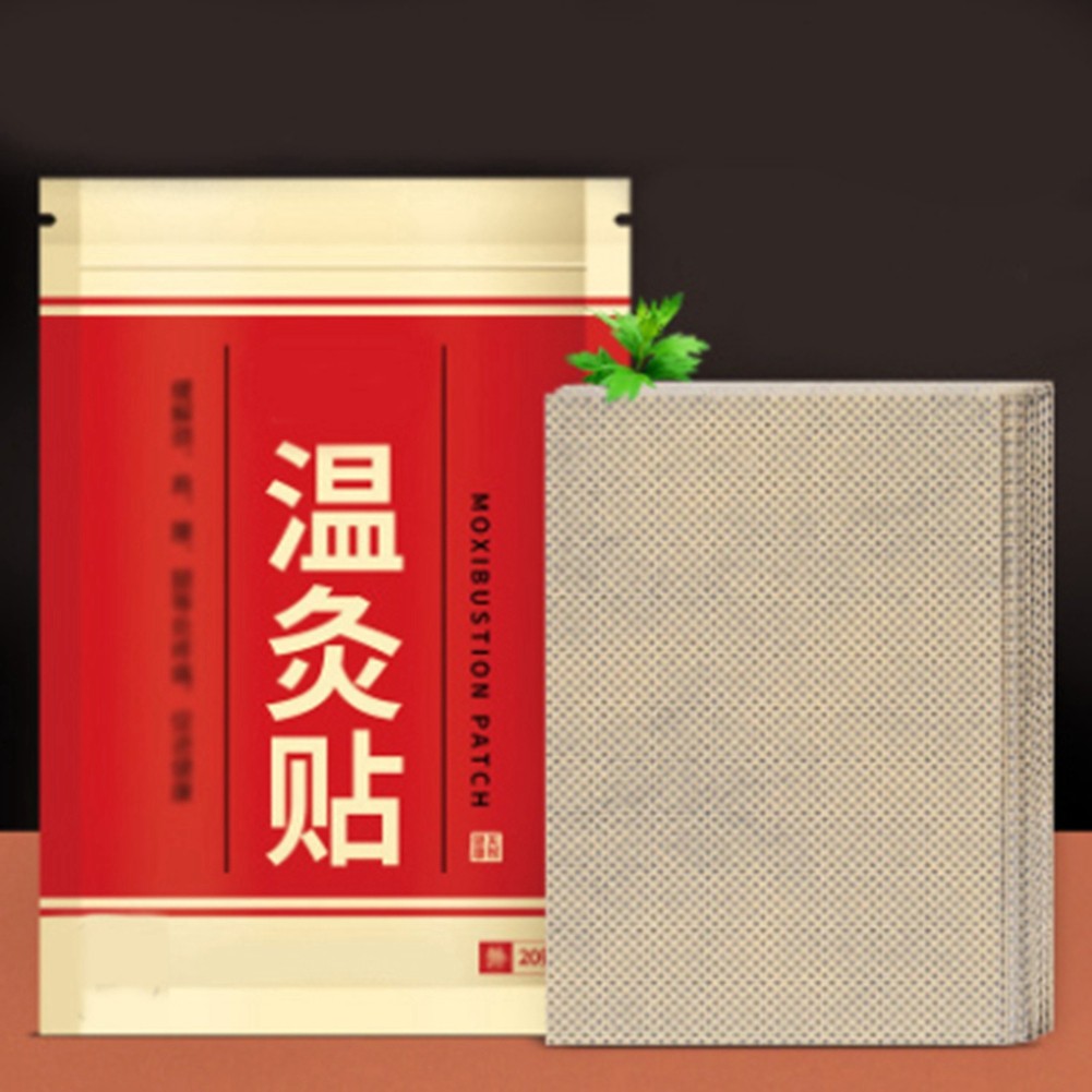 poiqf5e1ak.th moxibustion patch สติ๊กเกอร์ 20pcs/box wormwood สำหรับเอวข้อมือหลังหัวเข่าและเท้า