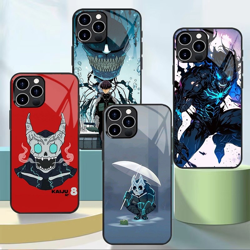 Kaiju no 8 04 กระจกนิรภัยเคสโทรศัพท์สําหรับ Iphone 11 12 Mini 13 14 Plus 15 16 Pro Max Cover